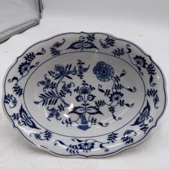 Blue Danube Other - Vintage Blue Danube Oval Serving Bowl 10" X 7 3/4" Blue Onion